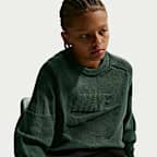 Suéter de cuello redondo para niños talla grande Nike Sportswear