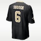Jersey Nike de la NFL Game para hombre Tyler Shough New Orleans Saints