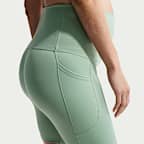 Shorts de ciclismo de maternidad Dri-FIT de tiro alto de 20 cm con bolsillos para mujer Nike (M) One