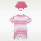 Nike ベビー ショートスリーブ ロンパー バケットハット付き