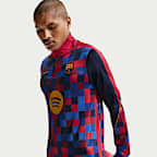 FC Barcelona Strike Home Men's Nike Dri-FIT Soccer Pre-Match Knit Drill Top