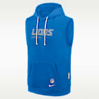 Detroit Lions Sideline Men's Nike Dri-FIT NFL Sleeveless Pullover Hoodie