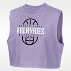 Golden State Valkyries Nike Authentics Big Kids' (Girls') Sleeveless Cropped T-Shirt
