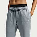 Nike Studio Fleece Sport Women's Dri-FIT Mid-Rise Open-Hem Pants