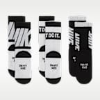 Calcetas deportivas Dri-FIT para niños talla pequeña (3 pares) Nike