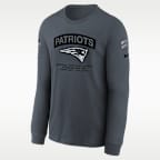 Playera Nike de manga larga de la NFL para niños talla grande New England Patriots Salute to Service