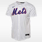 Francisco Lindor New York Mets Baseline Big Kids' Nike MLB Home Replica Jersey