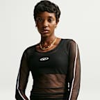 Playera transparente de manga larga slim para mujer Nike Sportswear