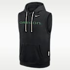 Sudadera con gorro sin cierre sin mangas universitaria Nike Dri-FIT para hombre Oregon Sideline