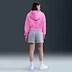 Sudadera con gorro holgada cropped con cierre completo para mujer Nike Sportswear Phoenix Fleece