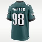 Jersey Nike de la NFL Game para hombre Jalen Carter Philadelphia Eagles