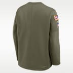 Dallas Cowboys Salute to Service Sideline Triumphant Win Coach Men's Nike NFL Pullover Crew