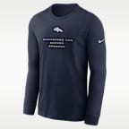 Denver Broncos Team Issue Men's Nike Dri-FIT NFL Long-Sleeve T-Shirt