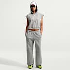 Nike Studio Fleece Medium Weight Pantalones de tiro medio con dobladillo abierto - Mujer
