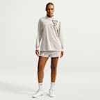 Jersey de futbol de manga larga Dri-FIT oversized para mujer Nike Victory Collection