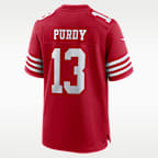 Jersey Nike de la NFL Game para hombre Brock Purdy San Francisco 49ers 80th Anniversary