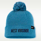 Gorro con dobladillo y pompón universitario Nike para hombre West Virginia Primetime Campus Toned