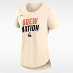 Milwaukee Brewers Team Phrase City Connect Lockup Women's Nike MLB T-Shirt