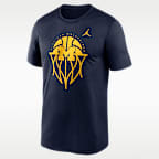 Playera universitaria Nike Dri-FIT para hombre Michigan Legend Basketball Icon