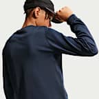 Playera de cuello redondo de manga larga Dri-FIT UV para niño talla grande Nike Primary Nano