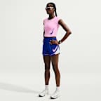 Playera de correr de manga tipo casquillo Dri-FIT para mujer Nike Tempo Swoosh