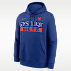 Sudadera con gorro sin cierre Nike de la MLB para hombre New York Mets Club