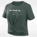 Green Bay Packers Rivalries Collection One Classic Twist Women's Nike Dri-FIT NFL T-Shirt