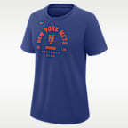 Playera Nike Dri-FIT de la MLB para mujer New York Mets Authentic Collection Early Work