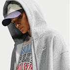 Hoodie folgado com fecho completo Nike Studio Fleece Heavyweight para mulher