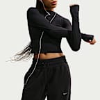 Joggers de tejido Fleece Therma-FIT de tiro medio para mujer Nike One
