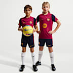Dzianinowe spodenki piłkarskie dla dużych dzieci Nike Dri-FIT FC Barcelona Strike