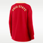 Ohio State Academic Women's Nike Dri-FIT Oversized Long-Sleeve Polo