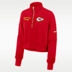 Kansas City Chiefs Phoenix Women's Nike NFL Cropped 1/4-Zip Crew