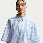 Nike Sportswear Chill Poplin Women's Oversized Striped Top
