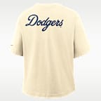 Playera Nike de la MLB para mujer Los Angeles Dodgers City Connect Pocket Boxy