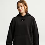 Sudadera con gorro sin cierre oversized para niña Nike Sportswear Studio Fleece