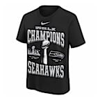 Playera Nike de la NFL para niños talla grande Seattle Seahawks Super Bowl LX Champions Authentic Locker Room