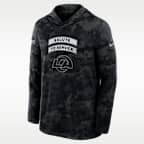 Los Angeles Rams Salute to Service Sideline Men's Nike Dri-FIT NFL Long-Sleeve Hooded Top