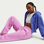 Pants de tiro alto de pierna amplia para mujer Nike Sportswear Phoenix Fleece