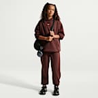 Sudadera con gorro sin cierre oversized para niña Nike Sportswear Studio Fleece