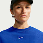 Sudadera de cuello redondo oversized cropped para mujer Nike Studio Fleece Medium Weight