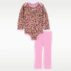 Conjunto de mono y leggings acampanados para bebé (6 a 9 meses) Nike
