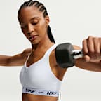 Brassière de sport rembourrée à maintien supérieur avec zip avant Nike Indy pour femme