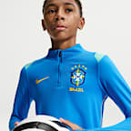 Brazil Academy Pro Older Kids' Nike Dri-FIT Football Knit Drill Top