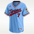 Jersey Nike Dri-FIT ADV de la MLB Limited para hombre Joe Mauer Minnesota Twins Cooperstown