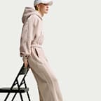 Nike Studio Fleece Medium Weight Women's Mid-Rise Wide-Leg Trousers