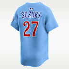 Jersey Nike Dri-FIT ADV de la MLB Limited para hombre Seiya Suzuki Chicago Cubs