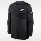 Playera de manga larga Nike Dri-FIT de la NFL para hombre Philadelphia Eagles Sideline Coach