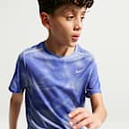 Kortärmad löpartröja Nike Miler Dri-FIT för barn