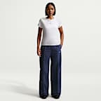 Pants de tiro medio con dobladillo abierto para mujer Nike Sportswear Everything Wovens